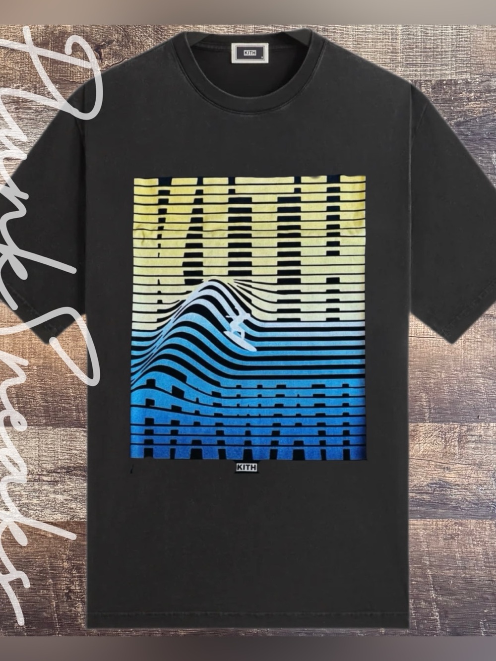 KITH Hawaii Surf Wave Tee • Store Exclusive • Black • 2025